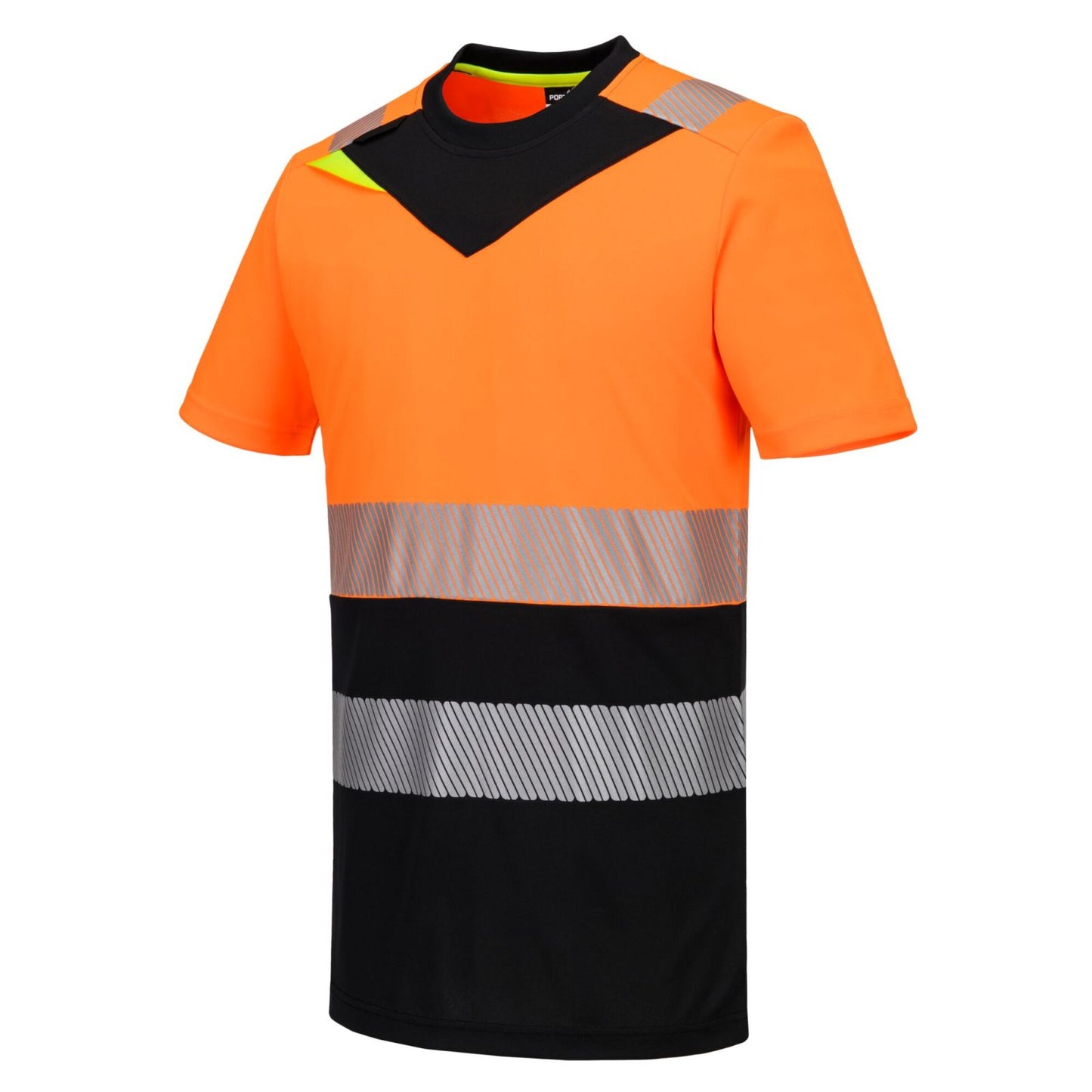 Portwest DX4 Hoge zichtbaarheid T-shirt DX434 Hi-Vis korte mouw klasse 1 oranje-zwart(OB)