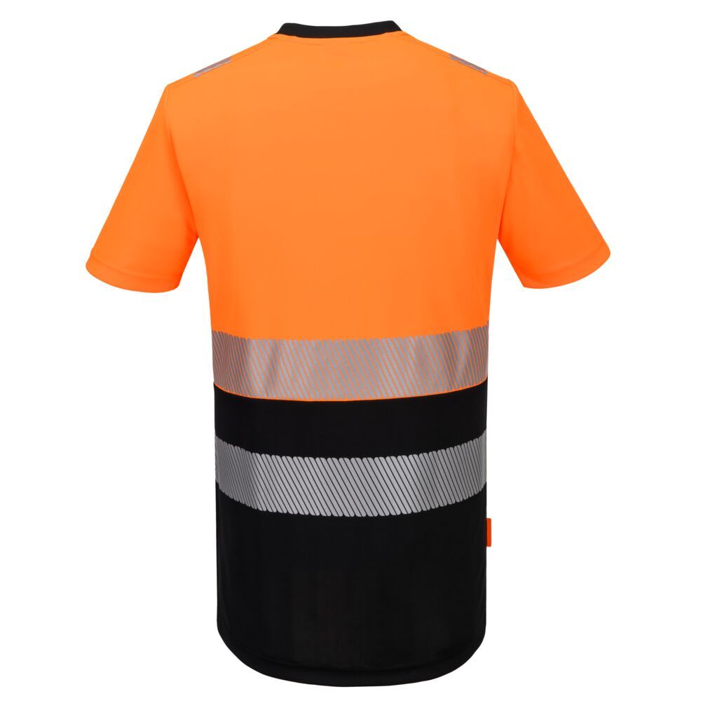 Portwest DX4 Hoge zichtbaarheid T-shirt DX434 Hi-Vis korte mouw klasse 1 oranje-zwart(OB)