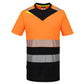 Portwest DX4 Hoge zichtbaarheid T-shirt DX434 Hi-Vis korte mouw klasse 1 oranje-zwart(OB)