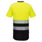 Portwest DX4 Hoge zichtbaarheid T-shirt DX434 Hi-Vis korte mouw klasse 1 geel-zwart(YB)