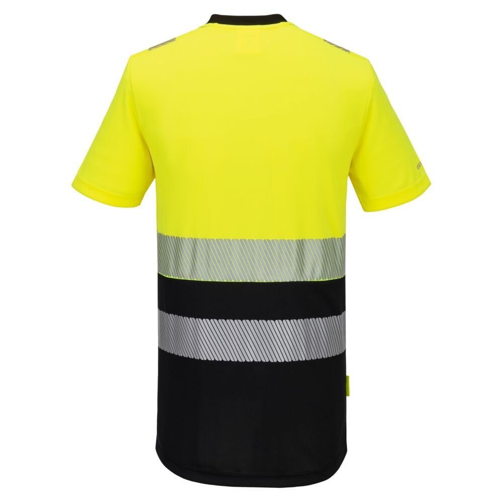 Portwest DX4 Hoge zichtbaarheid T-shirt DX434 Hi-Vis korte mouw klasse 1 geel-zwart(YB)