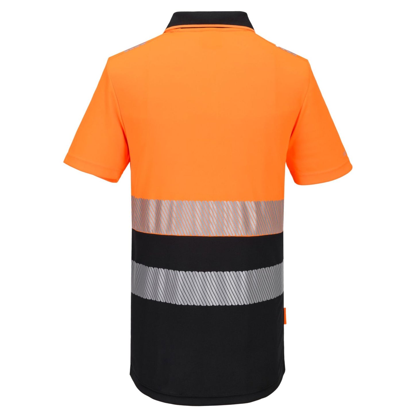 Portwest DX4 Hoge zichtbaarheid Polo DX435 Hi-Vis korte mouw rits oranje-zwart(OB)