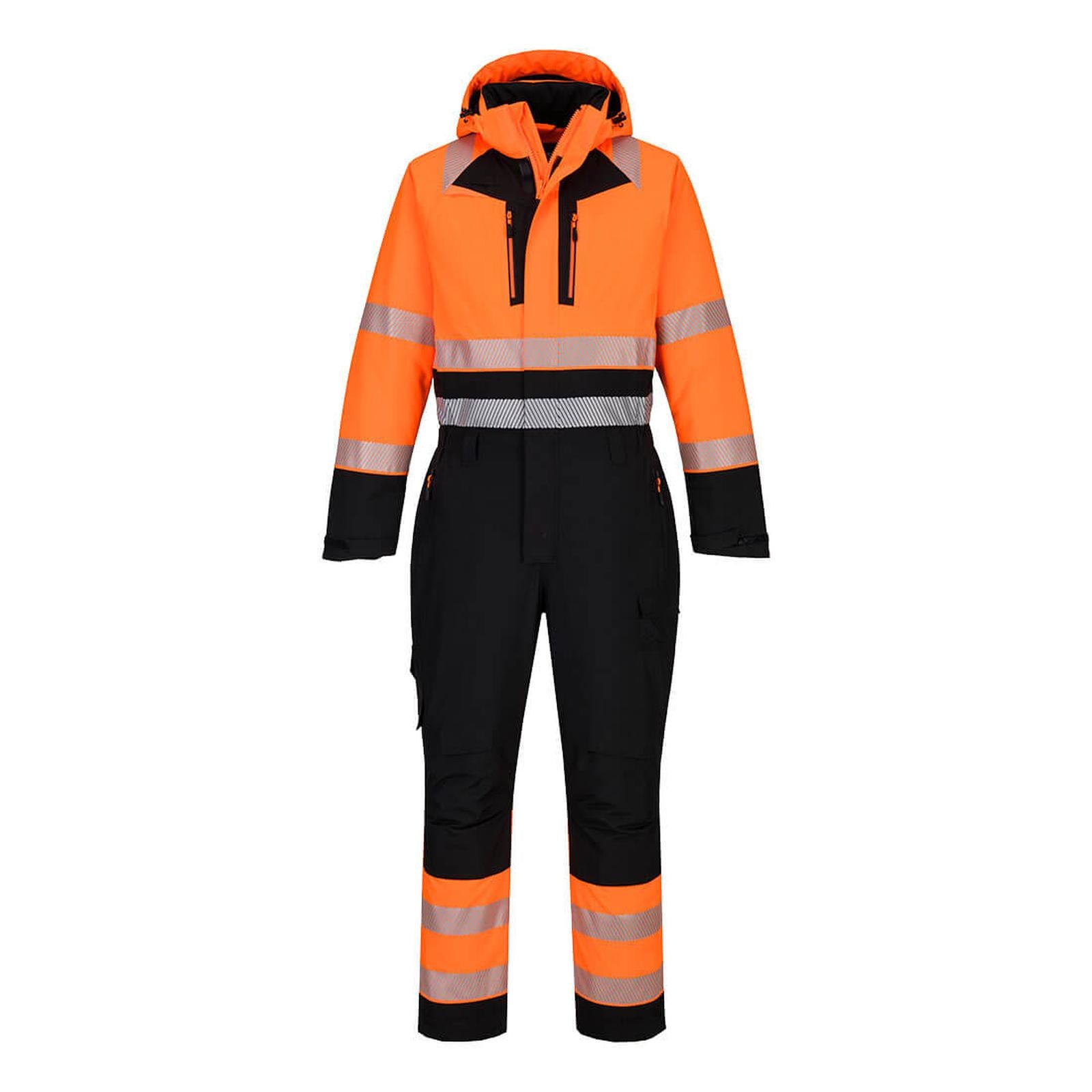 Portwest DX4 Hoge zichtbaarheid Winteroverall DX438 Hi-Vis oranje-zwart(OB)