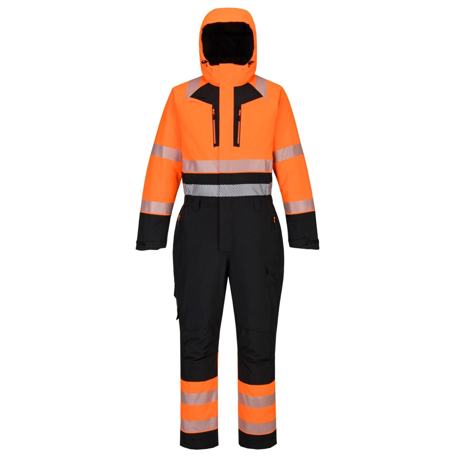 Portwest DX4 Hoge zichtbaarheid Winteroverall DX438 Hi-Vis oranje-zwart(OB)