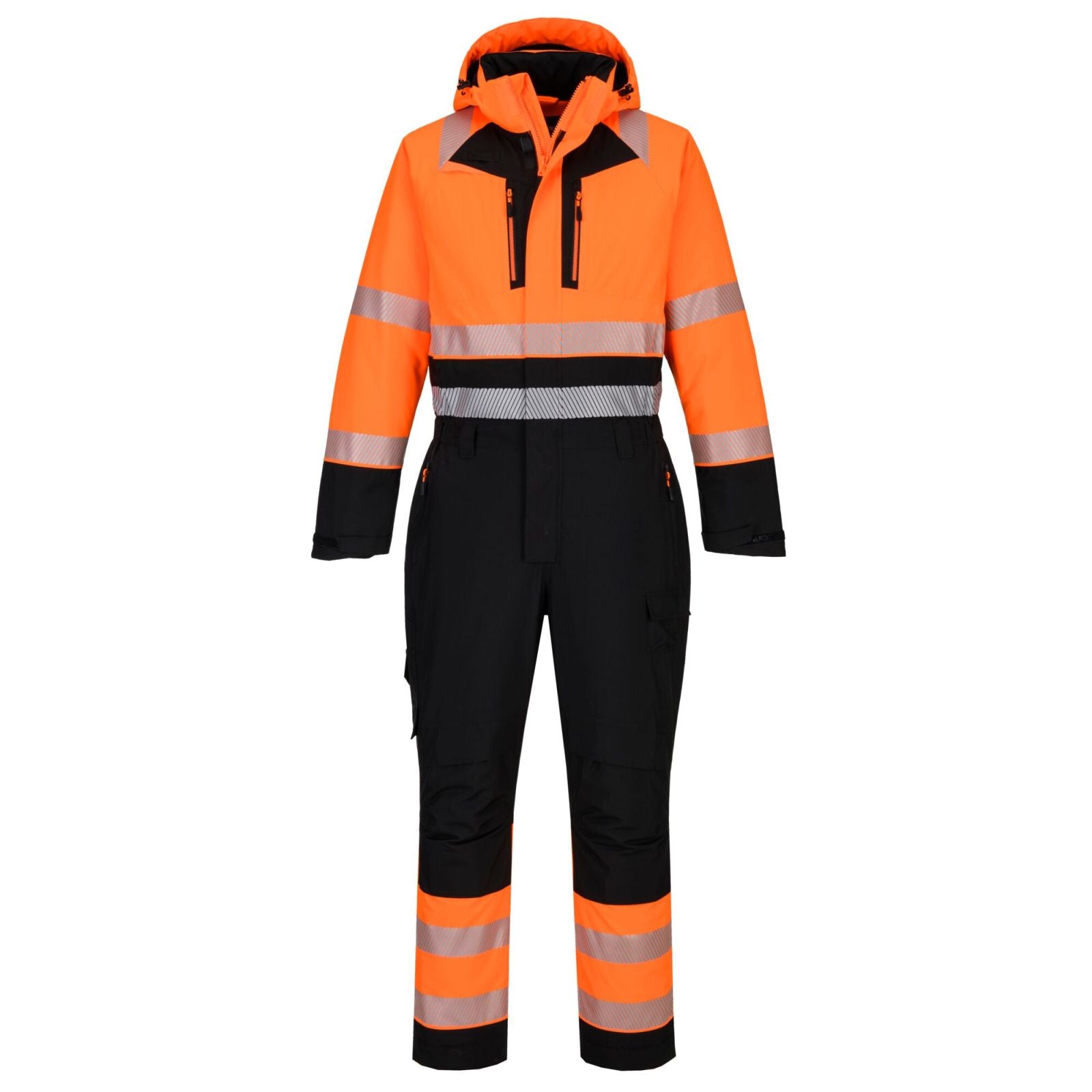 Portwest DX4 Hoge zichtbaarheid Winteroverall DX438 Hi-Vis oranje-zwart(OB)