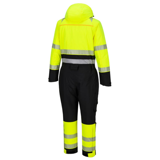 Portwest DX4 Hoge zichtbaarheid Winteroverall DX438 Hi-Vis geel-zwart(YB)