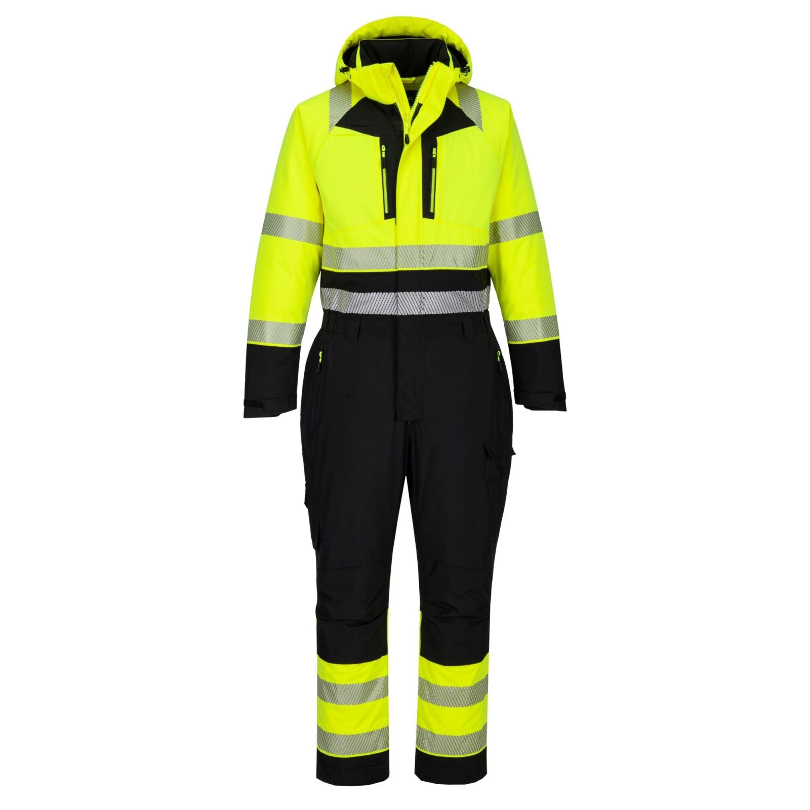 Portwest DX4 Hoge zichtbaarheid Winteroverall DX438 Hi-Vis geel-zwart(YB)