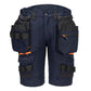 Portwest DX4 Werkkleding Korte Broek DX444 afneembare holsterzakken donker marineblauw(DN)