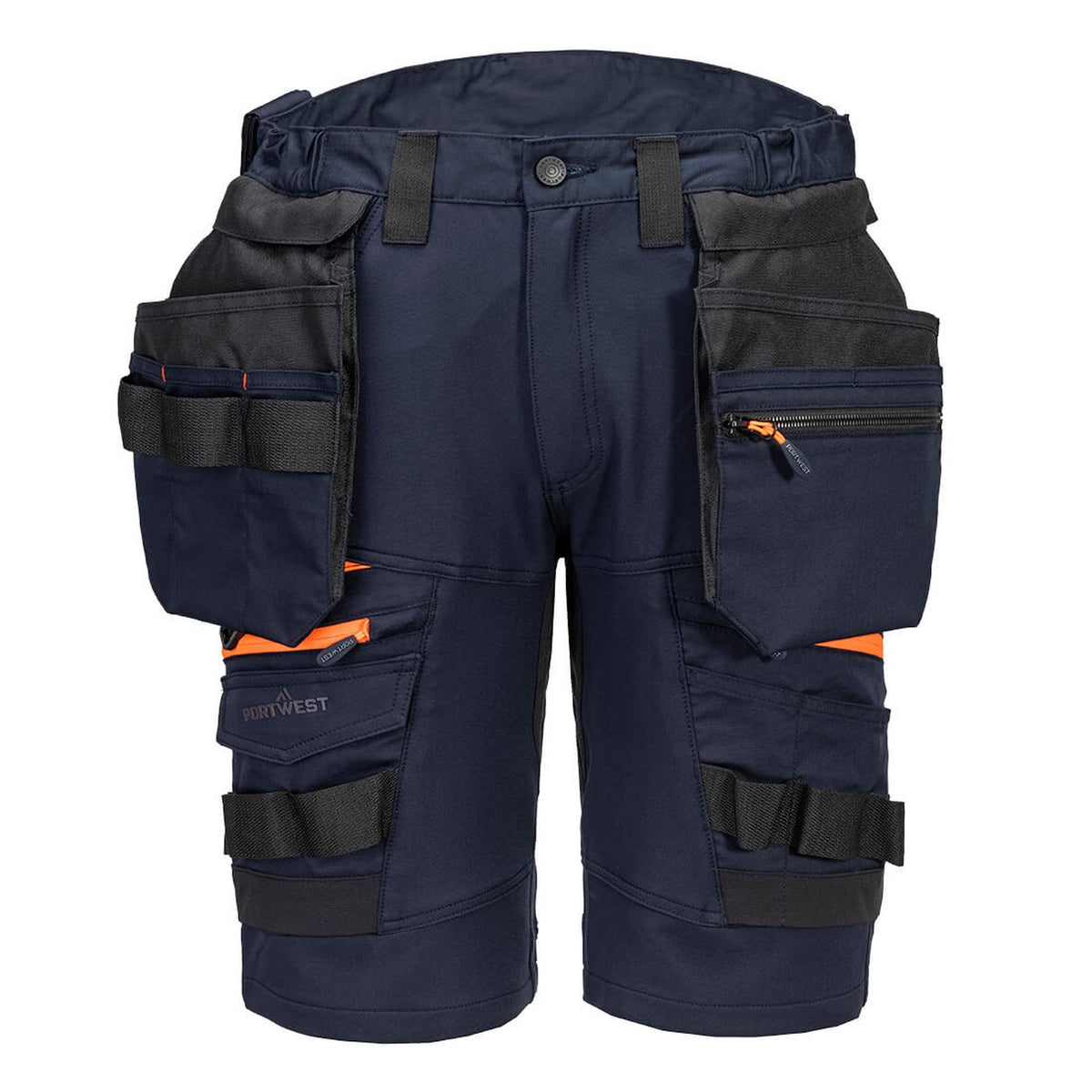 Portwest DX4 Werkkleding Korte Broek DX444 afneembare holsterzakken donker marineblauw(DN)