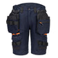 Portwest DX4 Werkkleding Korte Broek DX444 afneembare holsterzakken 4X stretch donker marineblauw(DN)