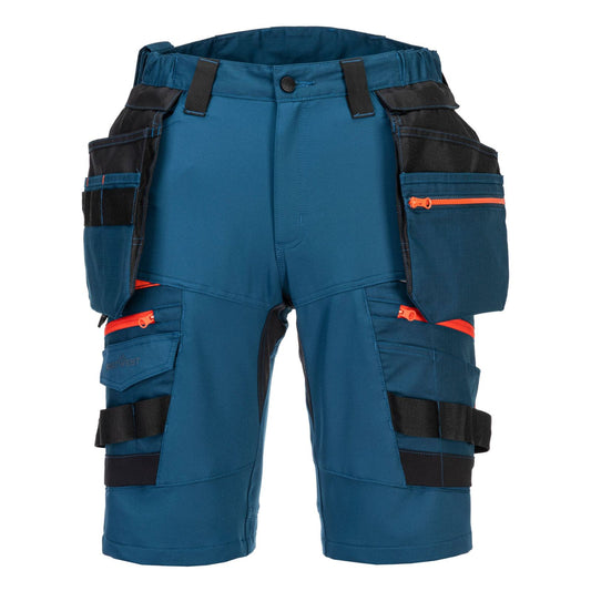 Portwest DX4 Korte Broeken DX444 afneembare holsterzakken stretch metroblauw(MB)