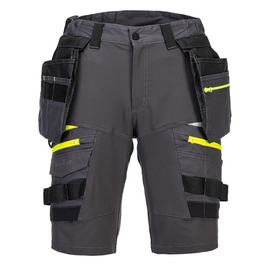 Portwest DX4 Korte Broeken DX444 afneembare holsterzakken stretch metaalgrijs(MG)