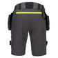 Portwest DX4 Korte Broeken DX444 afneembare holsterzakken stretch metaalgrijs(MG)