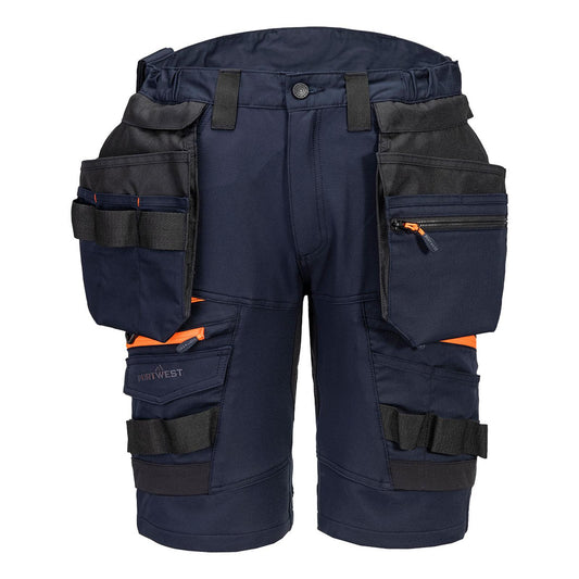 Portwest DX4 Werkkleding Korte Broek DX444 afneembare holsterzakken 4X stretch donker marineblauw(NV)