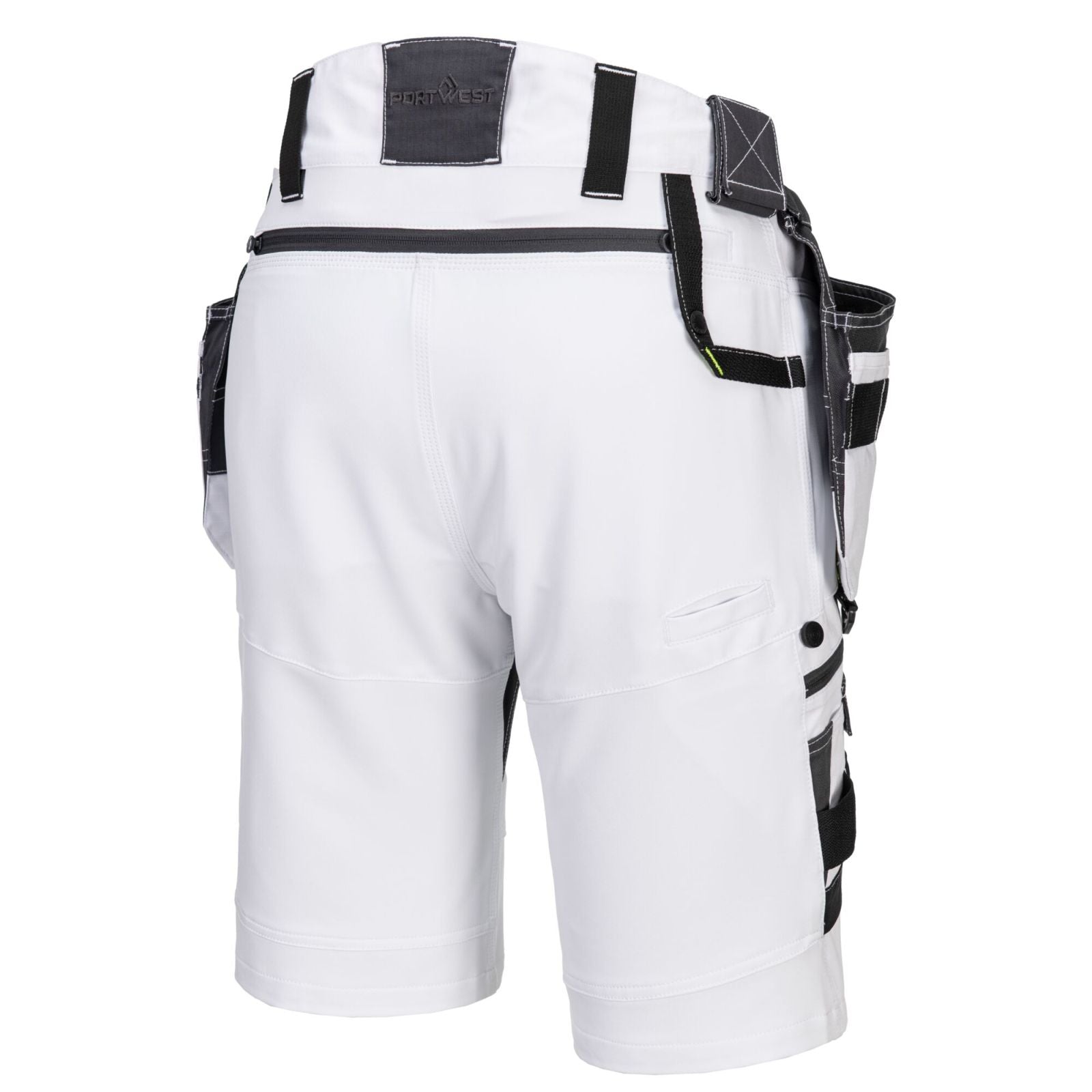 Portwest DX4 Korte Broeken DX444 afneembare holsterzakken stretch wit(WH)