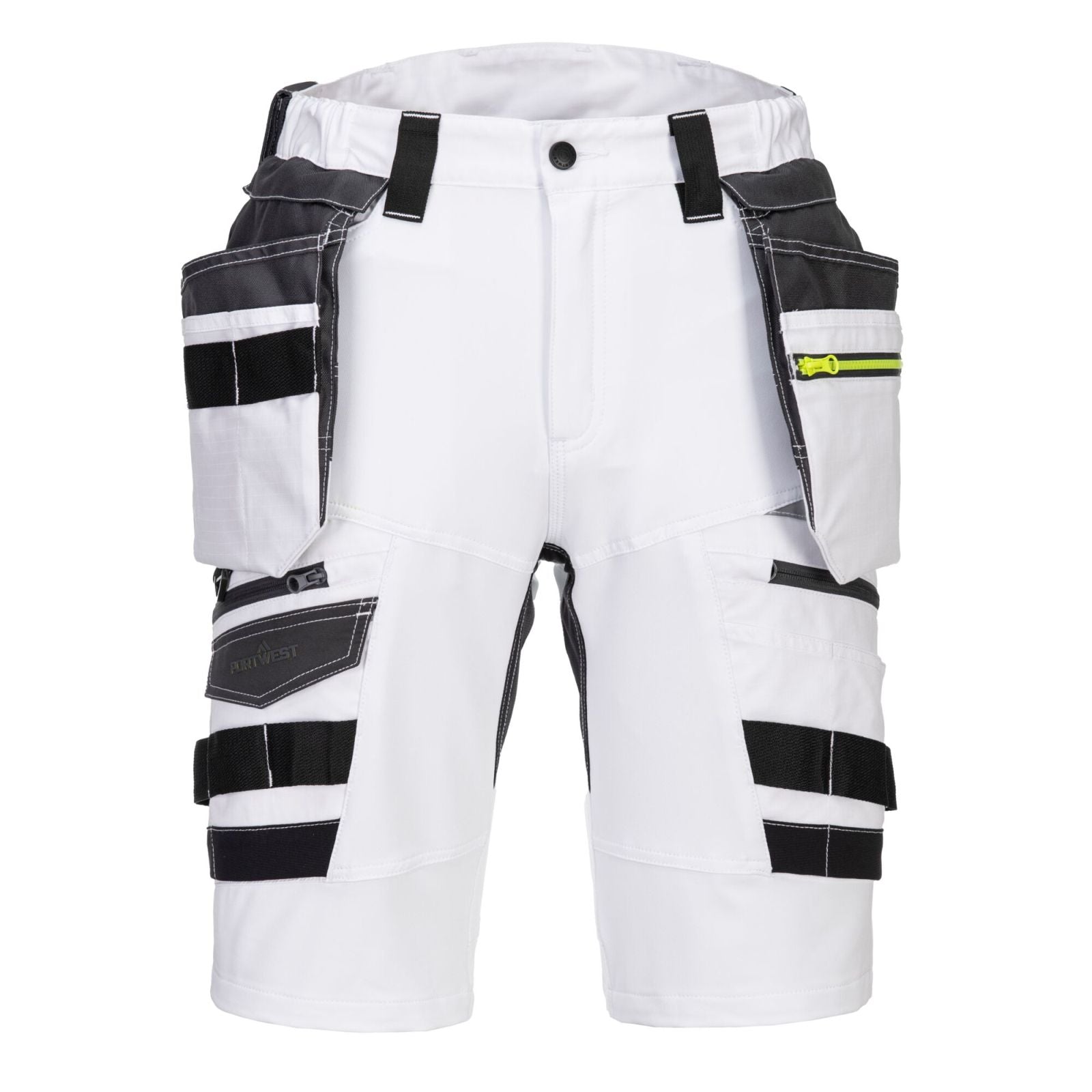 Portwest DX4 Korte Broeken DX444 afneembare holsterzakken stretch wit(WH)