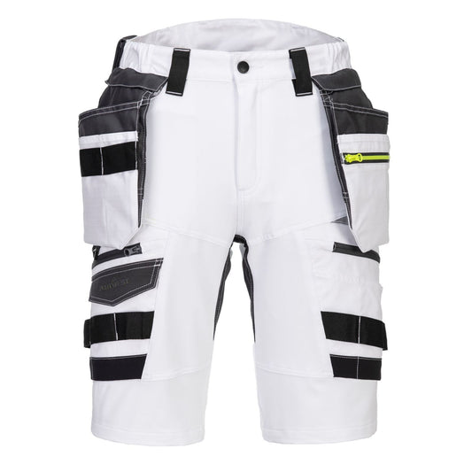 Portwest DX4 Korte Broeken DX444 afneembare holsterzakken stretch wit(WH)