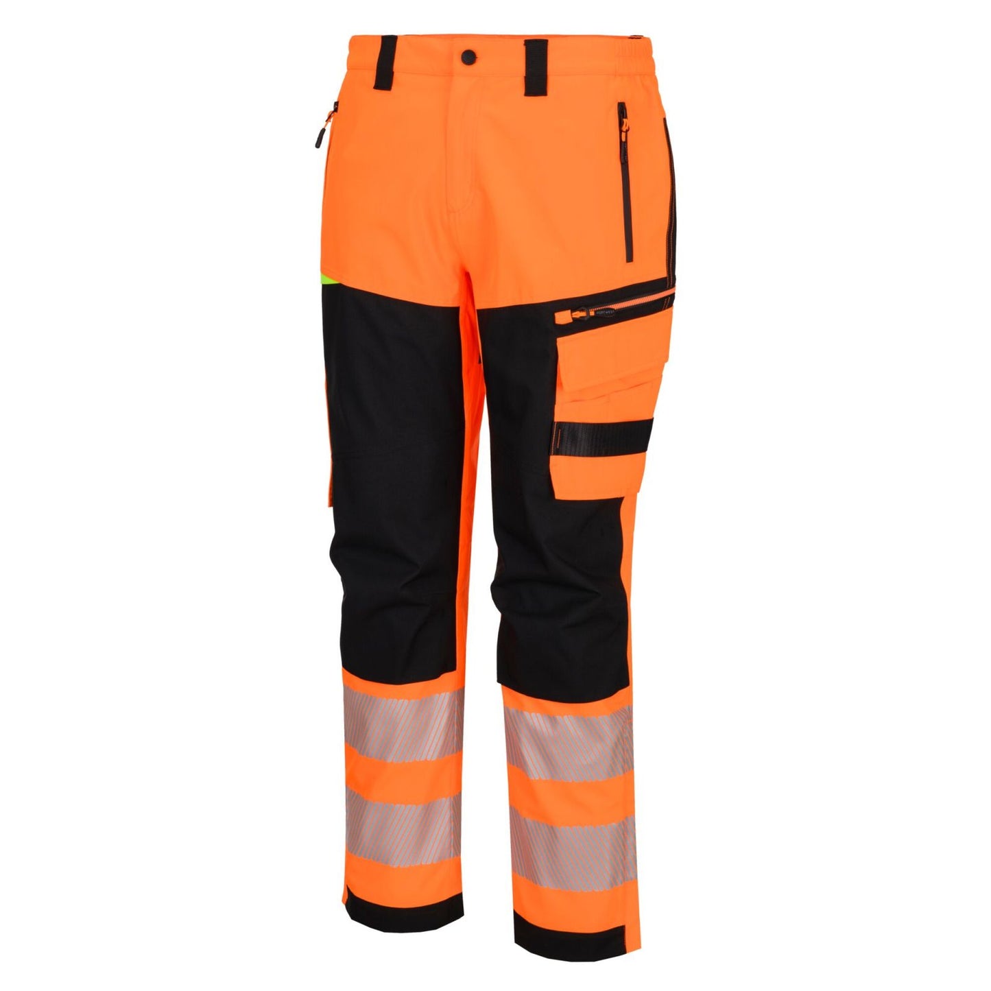 Portwest DX4 Hoge zichtbaarheid Regenbroek DX448 Hi-Vis oranje-zwart(OB)