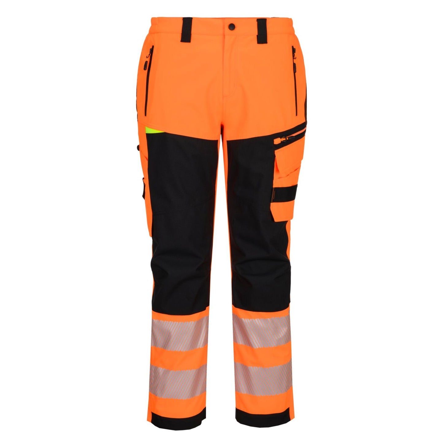 Portwest DX4 Hoge zichtbaarheid Regenbroek DX448 Hi-Vis oranje-zwart(OB)