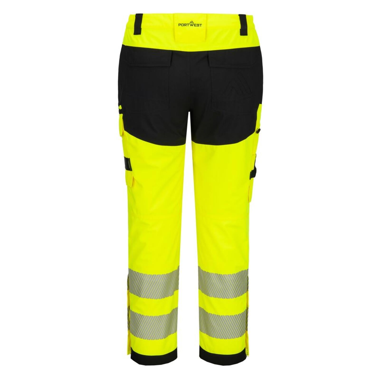 Portwest DX4 Hoge zichtbaarheid Regenbroek DX448 Hi-Vis geel-zwart(YB)