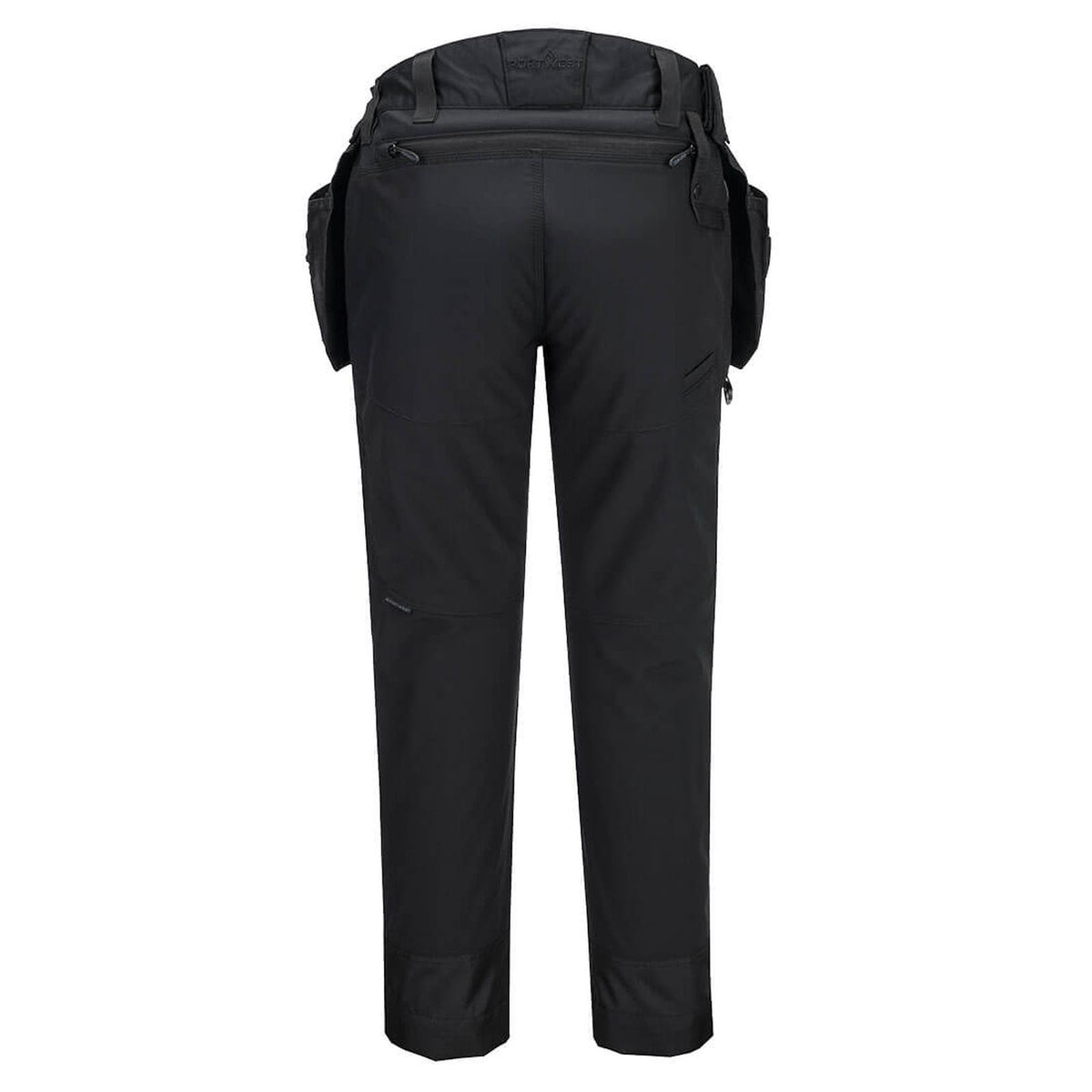 Portwest DX4 Bescherming Tegen Alle Weersomstandigheden Broek DX450 Softshell afneembare holsterzakken Volledig zwart(AB)