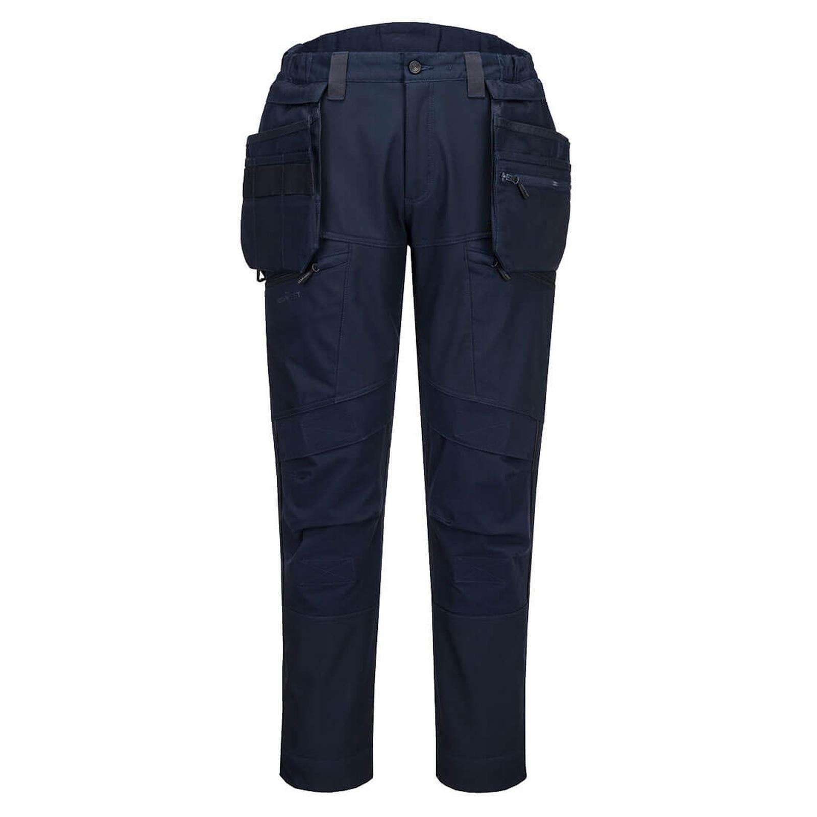 Portwest DX4 Bescherming Tegen Alle Weersomstandigheden Broek DX450 Softshell afneembare holsterzakken Volledig marineblauw(AN)