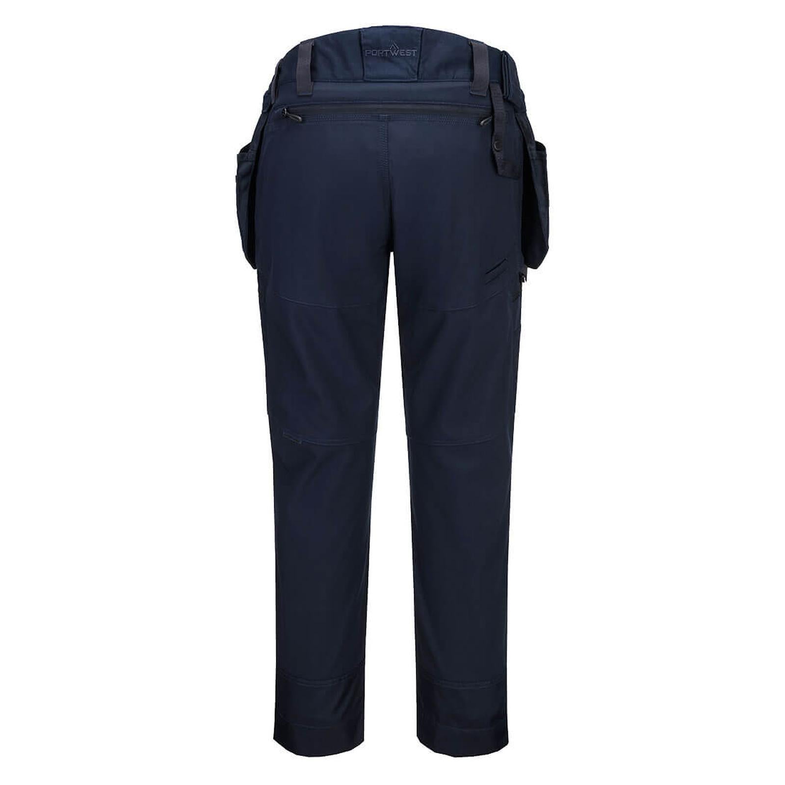 Portwest DX4 Bescherming Tegen Alle Weersomstandigheden Broek DX450 Softshell afneembare holsterzakken Volledig marineblauw(AN)