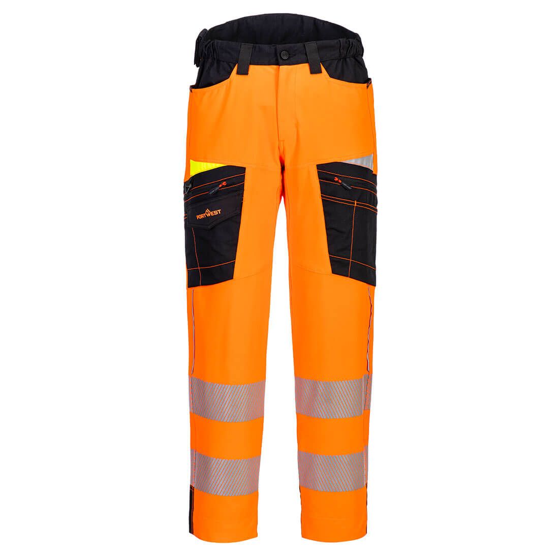 Portwest DX4 Hoge zichtbaarheid Broek DX453 HiVis  Service oranje-zwart(OB)