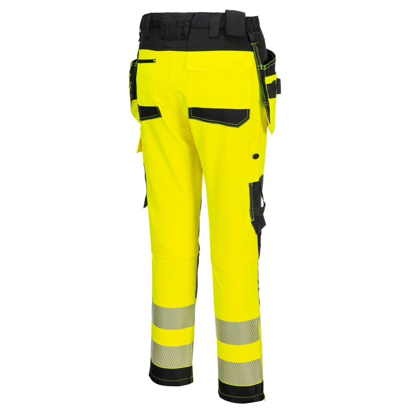 Portwest DX4 Hoge zichtbaarheid Broek DX454 HiVis afneembare holsterzakken geel-zwart(YB)