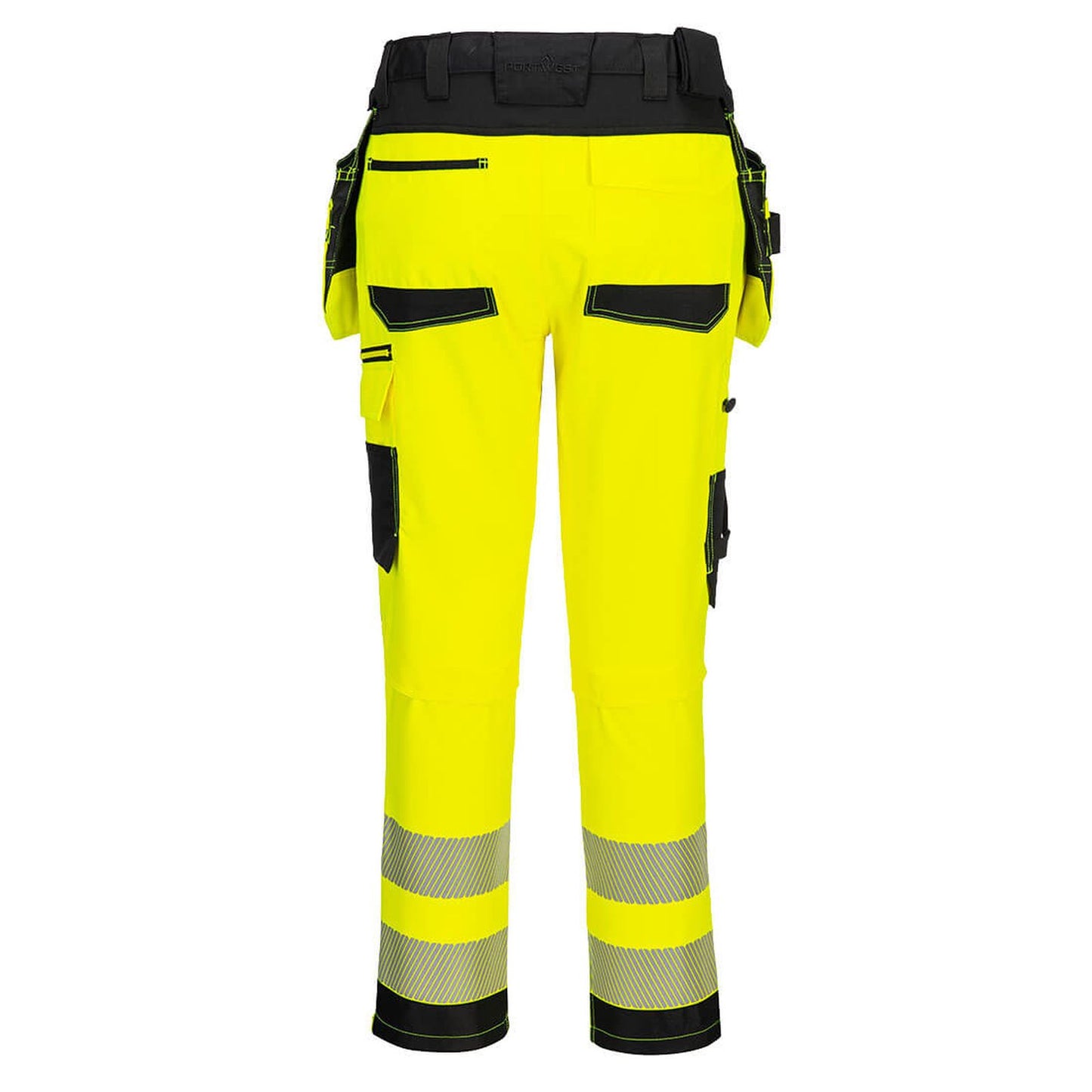 Portwest DX4 Hoge zichtbaarheid Broek DX454 HiVis afneembare holsterzakken geel-zwart(YB)