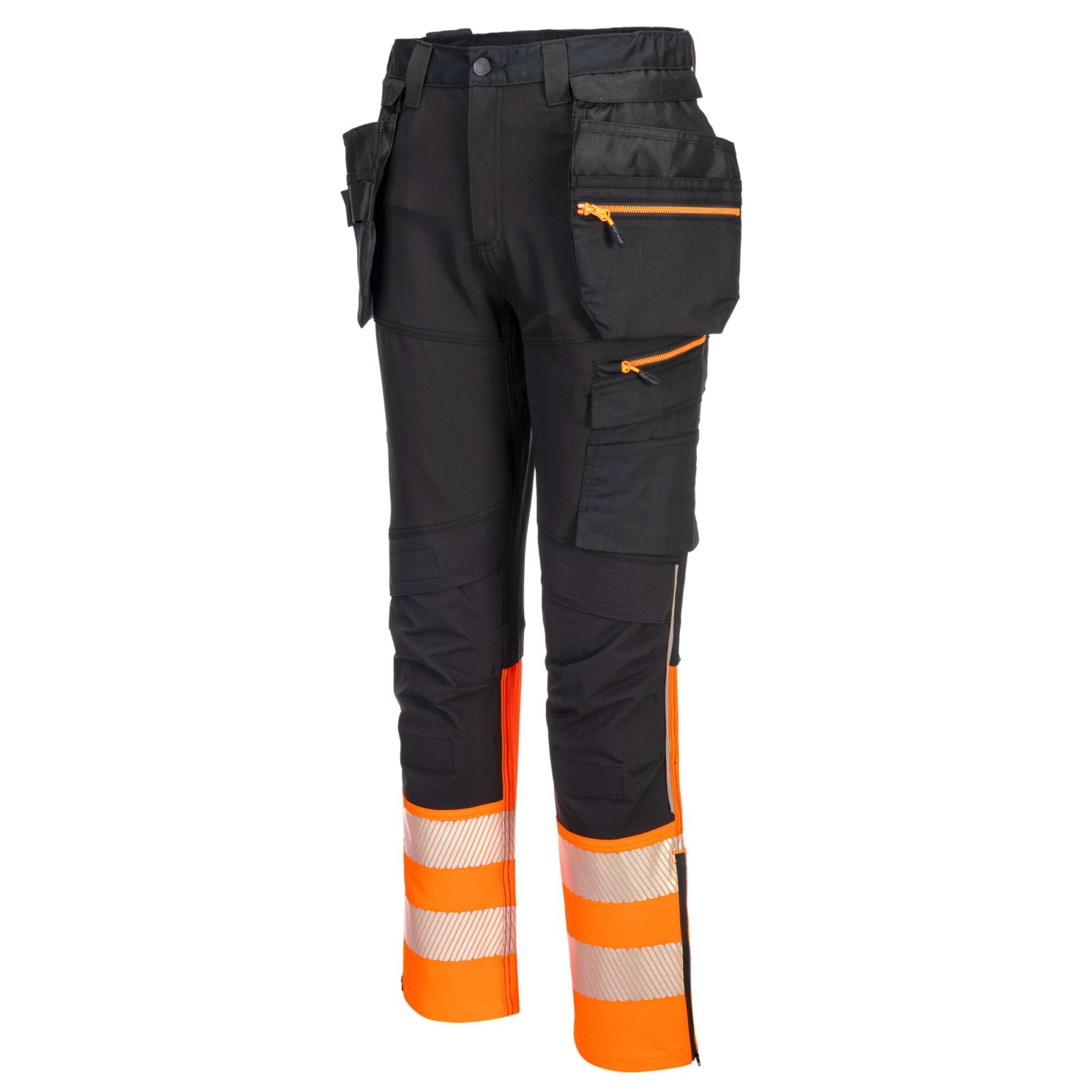 Portwest DX4 Hi-Vis Werkbroek DX457 HiVis Klasse 1 oranje-zwart(OB)