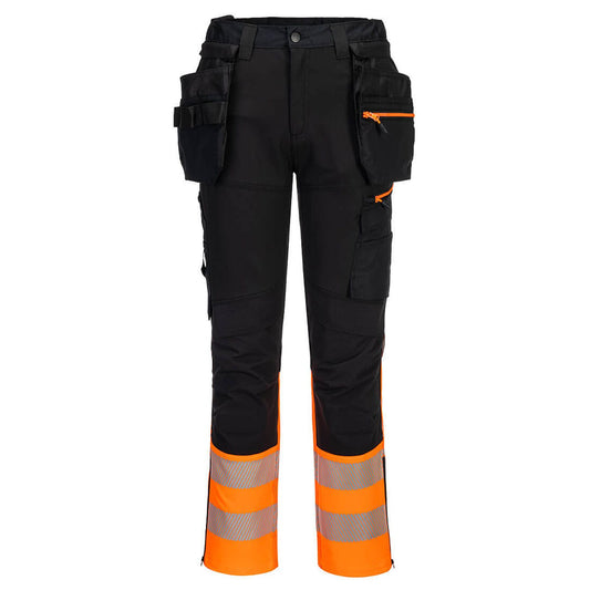 Portwest DX4 Hi-Vis Werkbroek DX457 HiVis Klasse 1 oranje-zwart(OB)