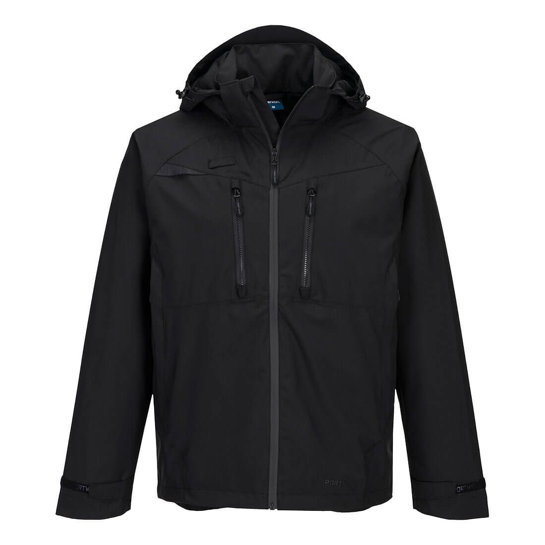 Portwest DX4 Alle Weersomstandigheden Regenjack DX463 waterdicht ademend Volledig zwart(AB)
