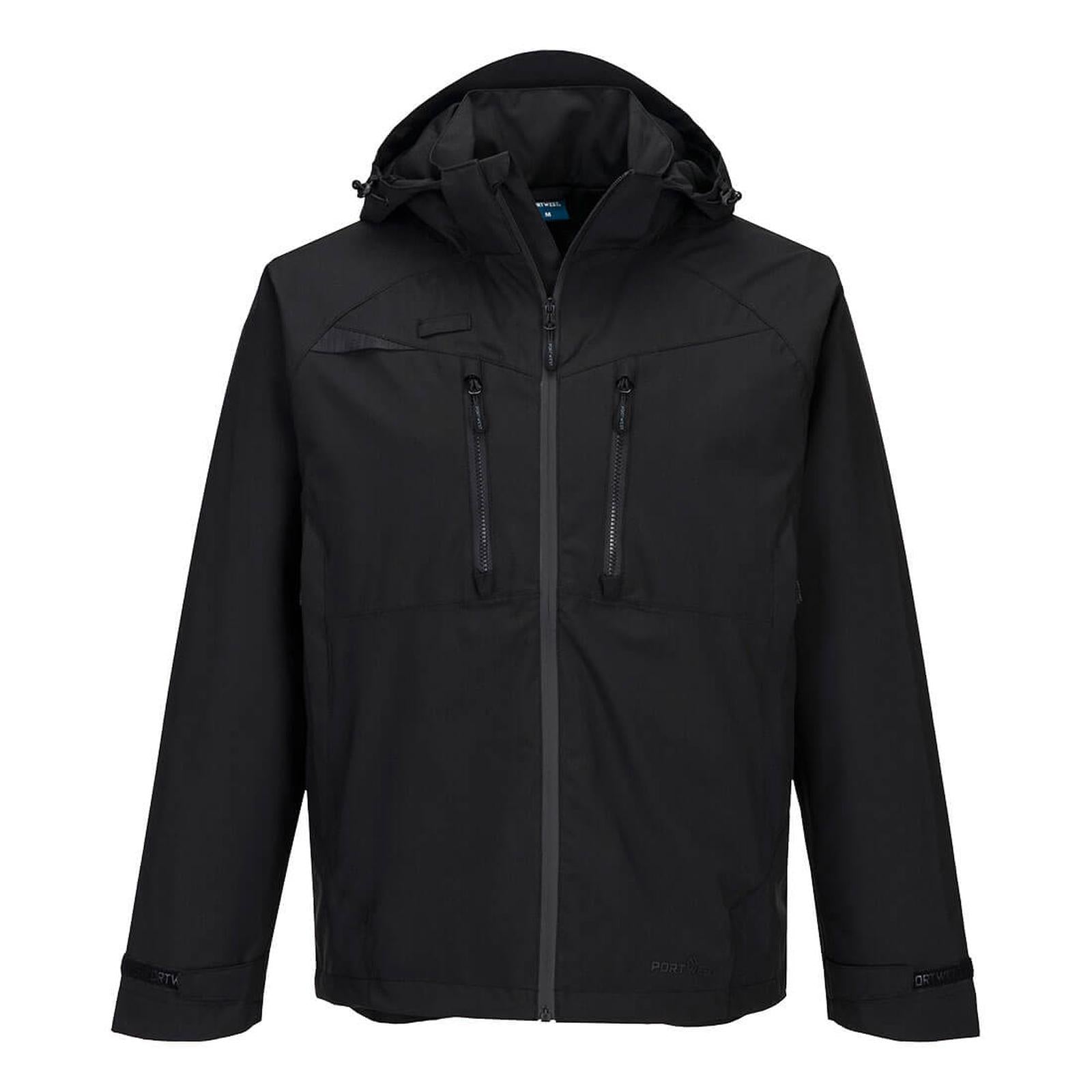 Portwest DX4 Bescherming Tegen Alle Weersomstandigheden Regenjack DX463 waterdicht ademend Volledig zwart(AB)