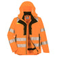 Portwest DX4 Hi-Vis Jack DX466 4-in-1 Hi-Vis-Tex Pro waterdicht stretch oranje-zwart(OB)