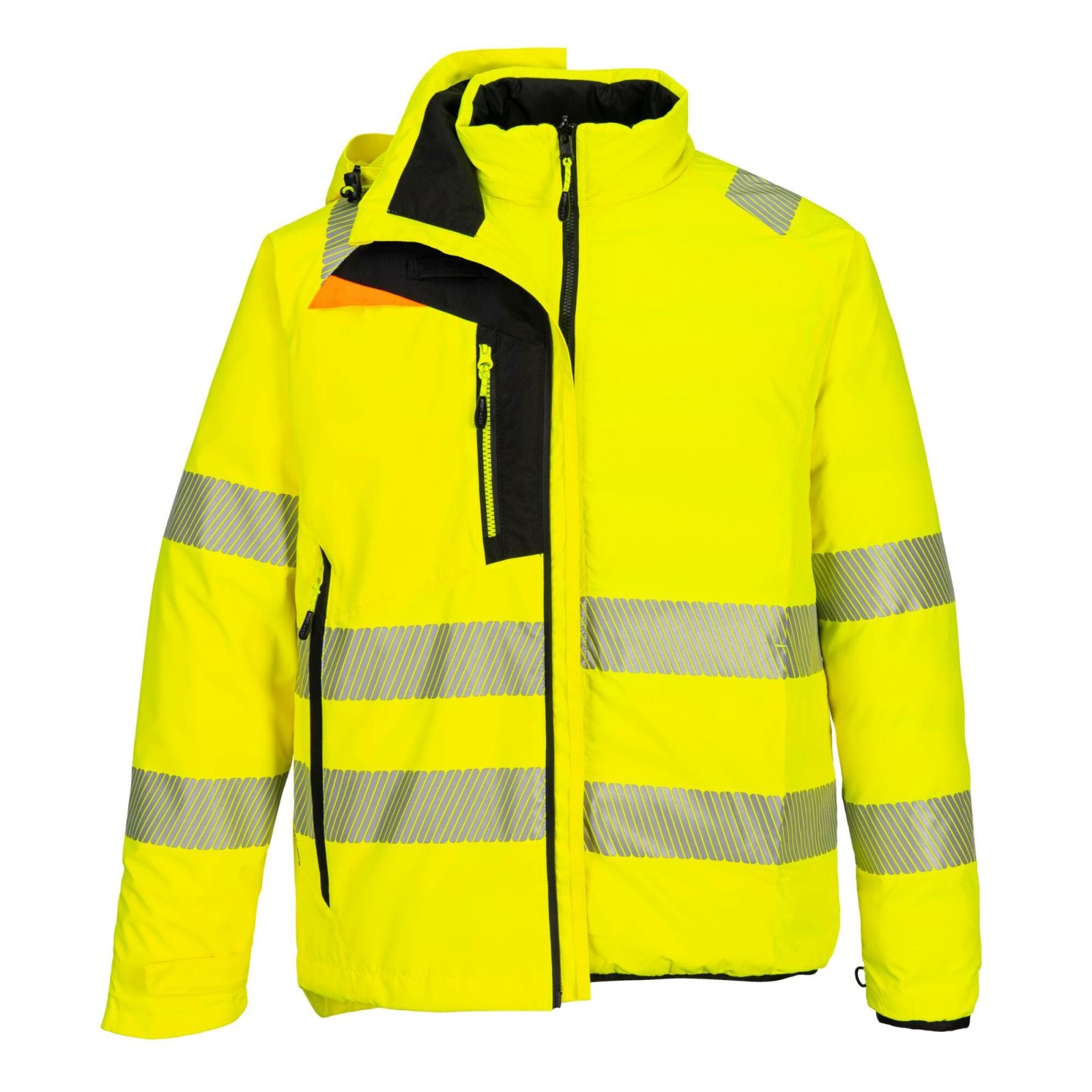 Portwest DX4 Hi-Vis Jack DX466 4-in-1 Hi-Vis-Tex Pro waterdicht stretch geel-zwart(YB)