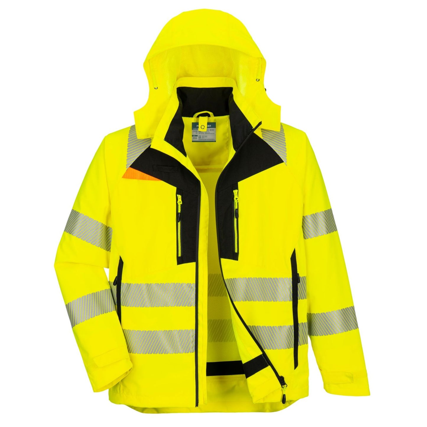 Portwest DX4 Hi-Vis Jack DX466 4-in-1 Hi-Vis-Tex Pro waterdicht stretch geel-zwart(YB)