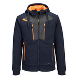 Portwest DX4 Werkkleding Hoodie DX472 rits contrastkleur donker marineblauw(NV)