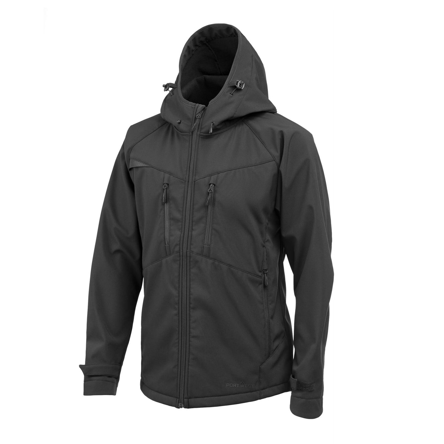 Portwest DX4 Alle Weersomstandigheden Jack DX474 (3L) Softshell waterafstotend ademend winddicht Volledig zwart(AB)