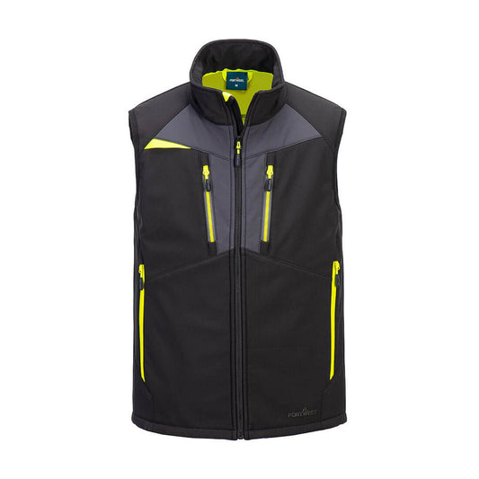 Portwest DX4 Bodywarmer DX476 softshell (3L) ademend winddicht waterafstotend zwart(BK)