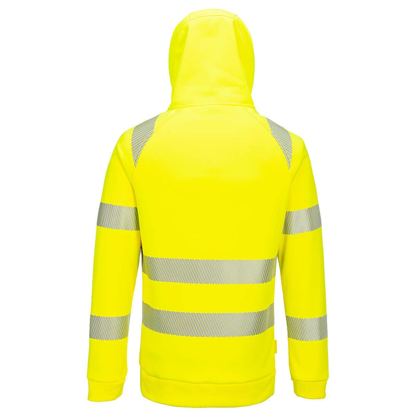 Portwest DX4 Hi-Vis Hoodie DX482 HiVisTex Pro 1/4 rits slim-fit geel-zwart(YB)