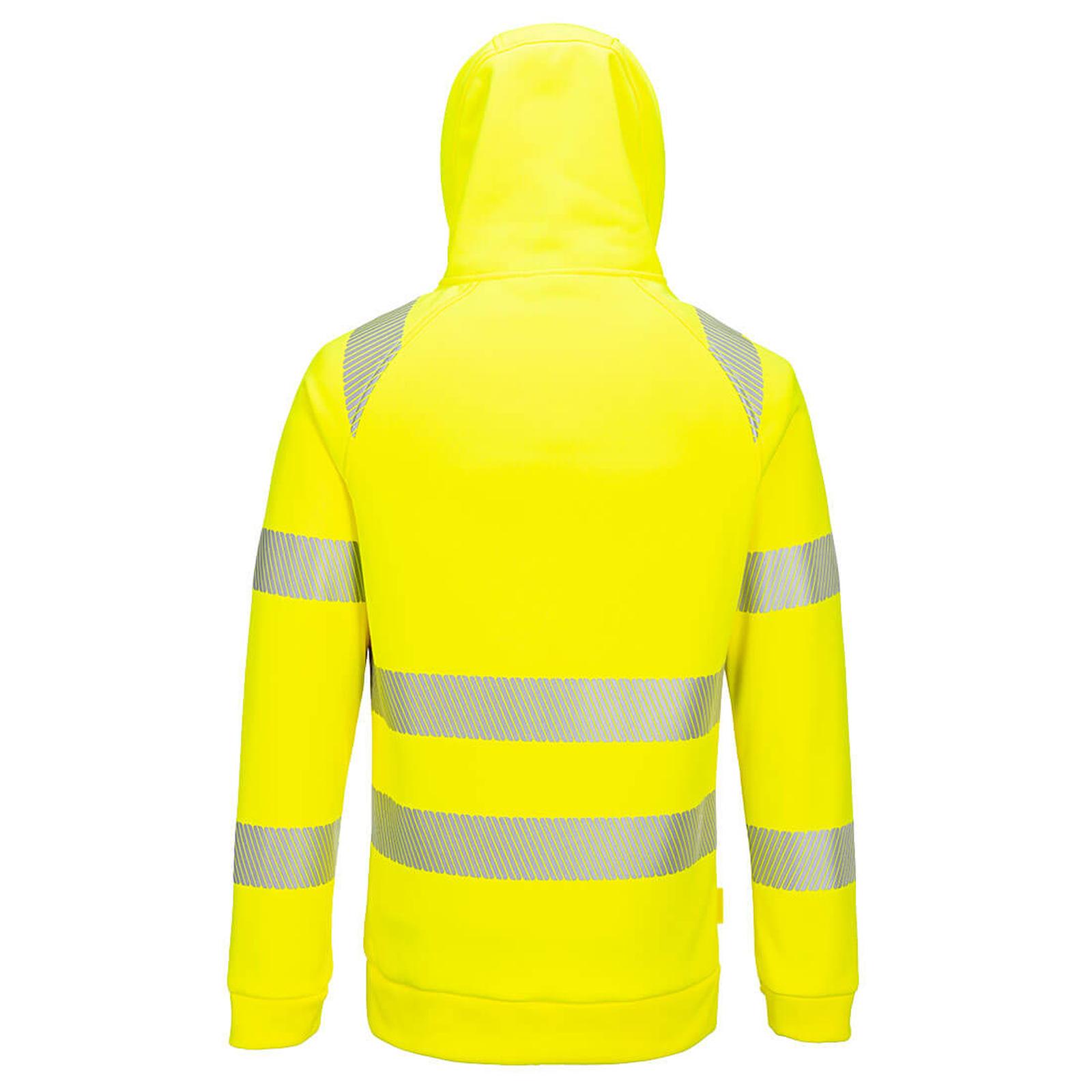 Portwest DX4 Hi-Vis Hoodie DX482 HiVisTex Pro 1/4 rits slim-fit geel-zwart(YB)