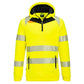 Portwest DX4 Hi-Vis Hoodie DX482 HiVisTex Pro 1/4 rits slim-fit geel-zwart(YB)