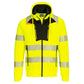 Portwest DX4 Hoge zichtbaarheid Hoodie DX484 Hi-Vis rits geel-zwart(YB)