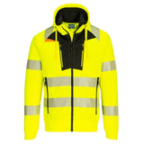 Portwest DX4 Hoge zichtbaarheid Hoodie DX484 Hi-Vis rits geel-zwart(YB)