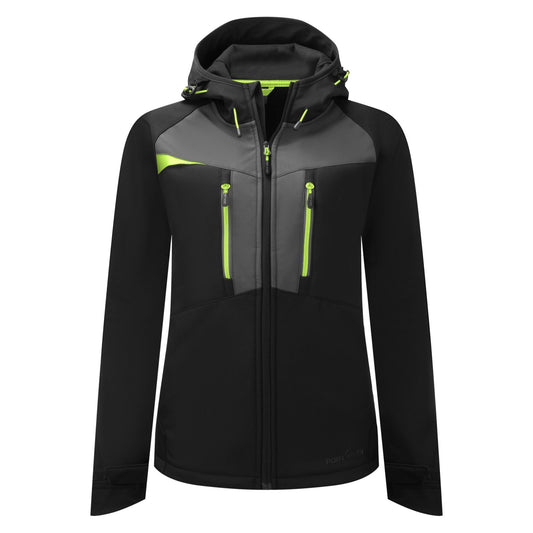 Portwest DX4 Werkkleding Jassen DX486  (3L) dames softshell zwart(BK)