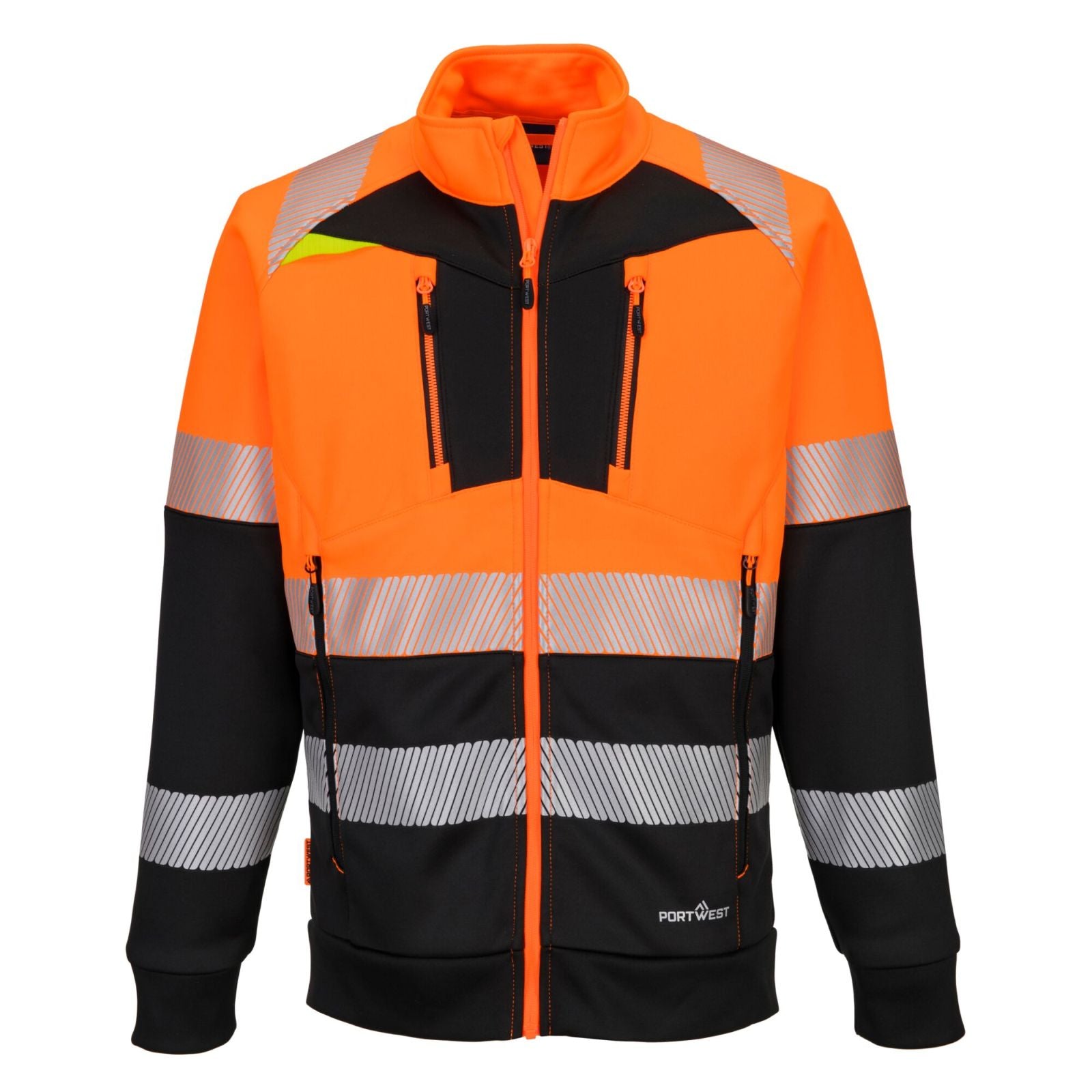 Portwest DX4 Hoge zichtbaarheid Sweatshirt DX490 Hi-Vis klasse 1 rits oranje-zwart(OB)
