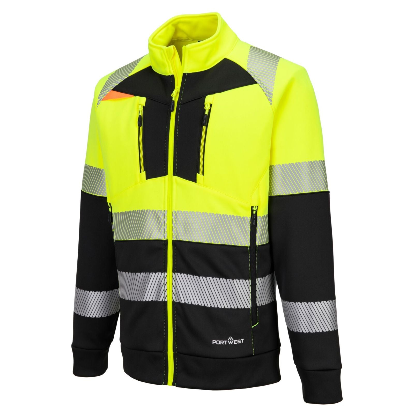 Portwest DX4 Hoge zichtbaarheid Sweatshirt DX490 Hi-Vis klasse 1 rits geel-zwart(YB)