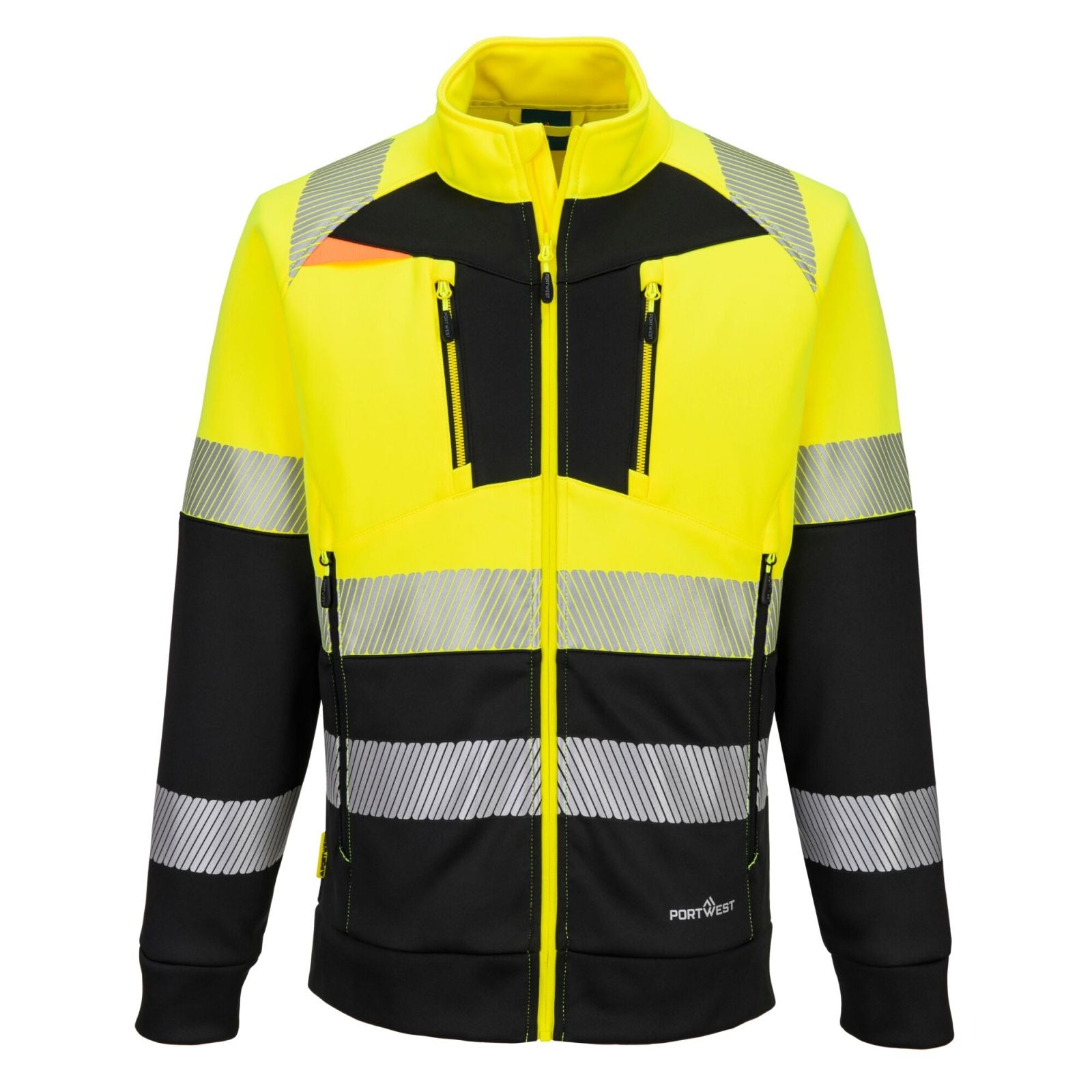 Portwest DX4 Hoge zichtbaarheid Sweatshirt DX490 Hi-Vis klasse 1 rits geel-zwart(YB)