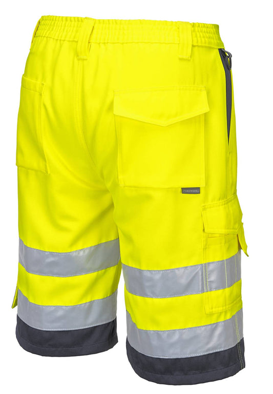 Portwest Broeken E043 HiVis UPF50+ UV geel-marineblauw(YN)